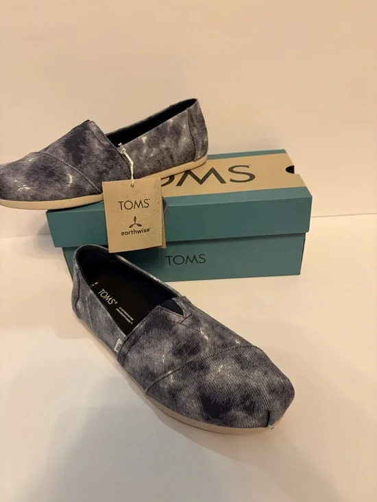 TOMS Tie-Dye Canvas Alpargata Slip-On - Blue - Picture 2 of 2